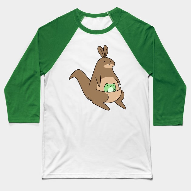 Frog and Kangaroo Baseball T-Shirt by saradaboru